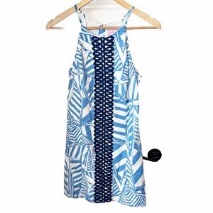 Lilly Pulitzer Blue and White Patterned Dress 4